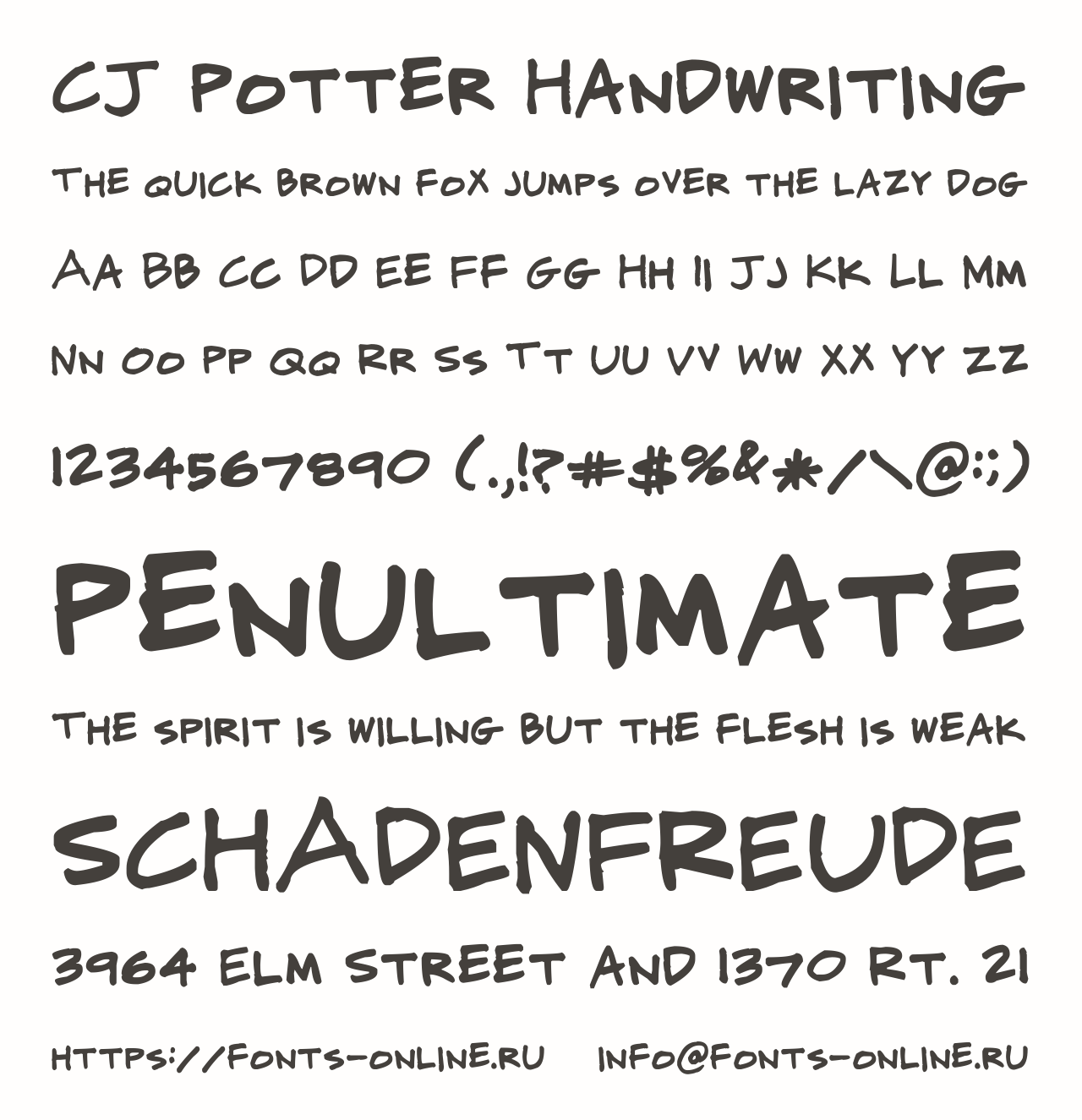CJ Potter Handwriting Free Font Download